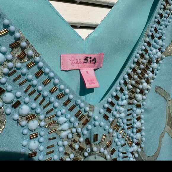 Lilly Pulitzer beaded shift dress - Picture 6 of 6